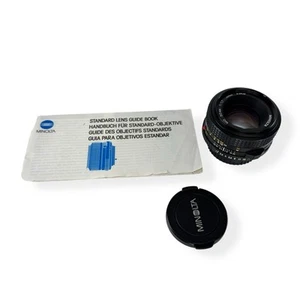 MINOLTA MD 50mm 1:1.7 STANDARD LENS Made in Japan 49mm With Manual - Picture 1 of 8