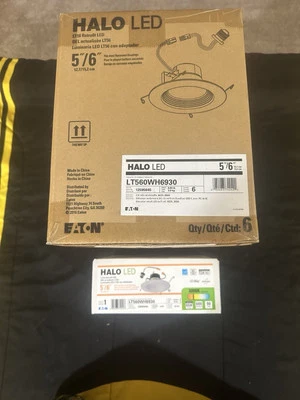 6 luces de techo empotrables LED integradas blancas Halo LT 5" 6" modernización. ¡NUEVO!! Foto 1 de 4