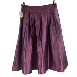 Lindy Bop lila "Marnie" Vintage inspiriert Plissee ausgestellt Midirock UK 14 neu mit Etikett - Bild 1 von 6