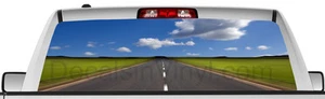 Rear window graphic view thru decal sticker, road view, pickup truck SUV Van - Picture 1 of 2