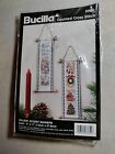 Bucilla Counted Cross Stitch Holiday Accent Banners #83654 3" X 11" Nip Kit