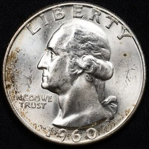 1960-D Stempelglanz Washington Silver Quarter, Denver Mint - Bild 1 von 4