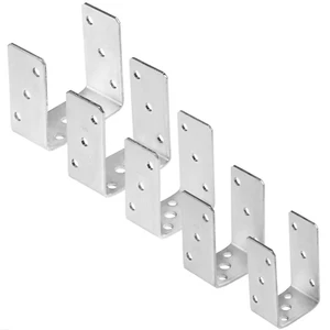 Heavy Duty 4mm Galvanised Bolt Down U Shape Post Support Fence Foot Base Bracket - Picture 1 of 29