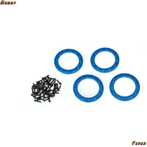 Traxxas 8169X TRX-4 Beadlock Rings - Blue (1.9) (Aluminum) (4)/ 2x10 Cs (48) - Picture 1 of 1