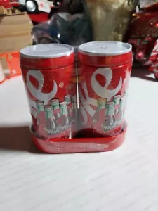 COCA-COLA Tin Salt and Pepper Set With Caddy ~ Go Refreshed Drink Coca-Cola,New - Picture 1 of 1