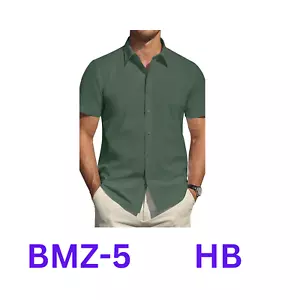 J.VER Men's Button Down Shirts, Flex Stain Protection, Short Sleeve Shirt, Large - Picture 1 of 5