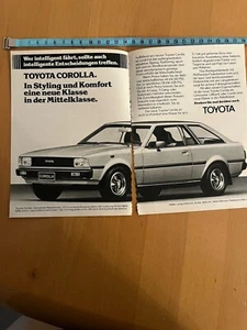 Toyota Corolla Werbung 1980, 2 Blätter Original - Bild 1 von 1