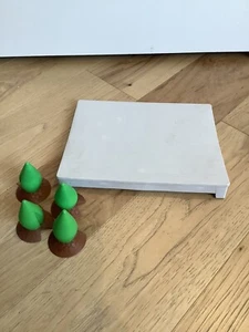 Little Tikes Blue Roof Dollhouse Pull Out Deck & Trees Replacement Parts Vintage - Picture 1 of 3