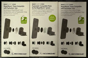 3/$22.99 2-Pack Scosche MagicMount Plates Compatible Grip (MPRNDRK-SP) - Picture 1 of 5