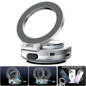 Electric Vacuum Magnetic Suction Car Phone Mount 360° Rotation Phone Holder - Picture 1 of 14