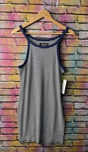 Urban Outfitters 90s Tank Top Mini Dress Size XL - striped Bodycon NWT £32 - Picture 1 of 8