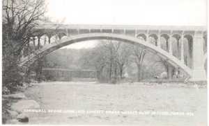 Ponte della Cornovaglia Vecchio Ponte Coperto Lavato via 1940 Collotipo CT - Foto 1 di 2