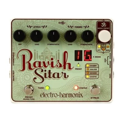 Electro-Harmonix Ravish Sitar Emulator Pedal Selectable Decay Speed TONE - Image 1 of 4
