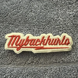MY BACK HURTS 1x3 Embroidered Morale Patch Hook Backing Brand New - Picture 1 of 4
