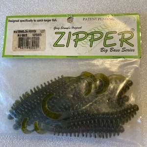 Original Zipper Worm•4"•10 Pack •Watermelon Pepper •Made In USA • - Picture 1 of 2
