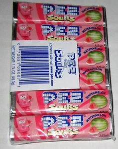 PEZ SOURS Candy Refills 6 Pack WATERMELON - Picture 1 of 1