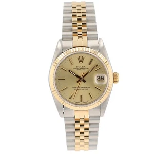 Rolex Datejust Midsize TwoTone Watch Champagne Index Dial Jubilee w/ Box & Paper - Picture 1 of 19