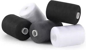 5 Pcs Sewing Threads Mixed Cotton, 1000 Yards Sewing Kits Thread for DIY Sewing - Picture 1 of 7