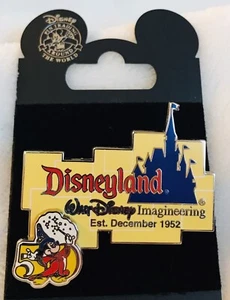 Disney Pin FARBE 50th Anniversary Disneyland Castle 1952 Imagineering LE NEU - Bild 1 von 12