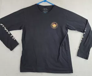 Single Fin Bali Logo Spellout Black Long Sleeve Mens Medium T-shirt - Picture 1 of 8
