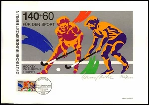 EDICIÓN ARTE 1989 BERLIN 837 SPORT HOCKEY CHAMPIONS TROPHY - ¡EDICIÓN SOLO 1.000! - Imagen 1 de 3