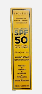 Biovene Hyaluronische Bio-Kokosnuss LSF 50 Anti-Aging Gesichtsflüssigkeit 40 ml u.a.36 £ - Bild 1 von 5