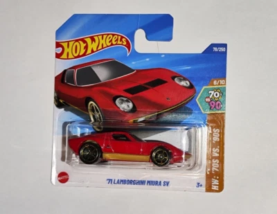 Hot Wheels 2025 71 Lamborghini Miura SV HYX22  6/10 HW: HW: '70s vs. '90s Nuova - Immagine 1 di 2