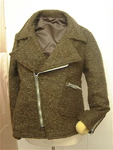 TRES BEAU BLOUSON COUPE PERFECTO VINTAGE 1970 NEUF/NEW JACKET PERFECTO STYLE - Picture 1 of 7