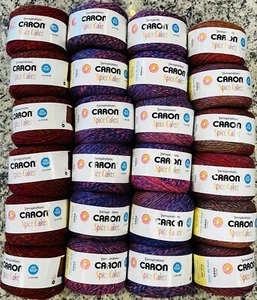 NEW Destash Yarn Lot of 5 Caron Spice Cakes in Raspberry Rainbow--FREE SHIPPING - Picture 1 of 2