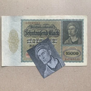 Very Large German VAMPIRE Banknote 10000 Mark 1922 Post WW1 Germany Currency - Picture 1 of 5