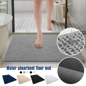 Bathroom Absorbent Floor Mat Bathroom Entrance Carpet Antislip Chenille Weaving - Bild 1 von 17
