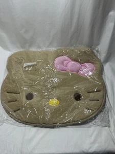 Hello Kitty Tan Rug Carpet Floor Mat Pink Bow Hawaii Bath Mat Decor 22” x 18” - Picture 1 of 9