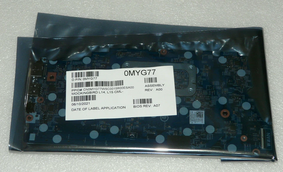 Nuevo Genuino DELL LATITUDE 5310 3410 Placa Base i5 10210U 4.2GHz MYG77 0MYG77 - Imagen 1 de 1