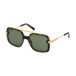 Dsquared2 Herren Rechteck Sonnenbril​le IVO DQ0270 52N Braun Havana Gold / Grün - Imagen 1 de 6