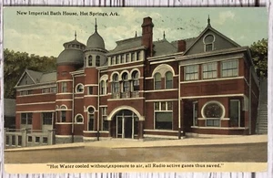 Hot Springs National Park, Arkansas New Imperial Bath House Postcard - Picture 1 of 2
