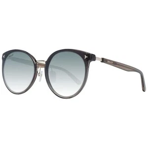 Bally BY 0043-K Women Gold Gray Sunglasses Metal Gradient Full Rim Round Eyewear - Picture 1 of 3