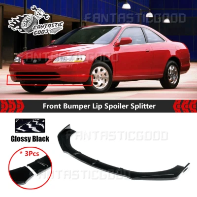 Kit de alerón labial de parachoques delantero negro JDM para Honda Accord 2 puertas 4 puertas sedán 1997-2003 Foto 1 de 4
