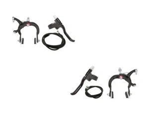 ALTA Bicycle 1000A BMX Alloy FRONT & REAR Set BLACK Side-Pull Caliper Complete - Picture 1 of 1