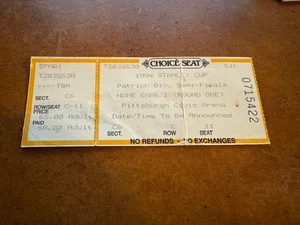 Biglietto Stanley Cup Playoff Hockey 1994 Pittsburgh Penguins New Jersey Devils Gm1 - Foto 1 di 2