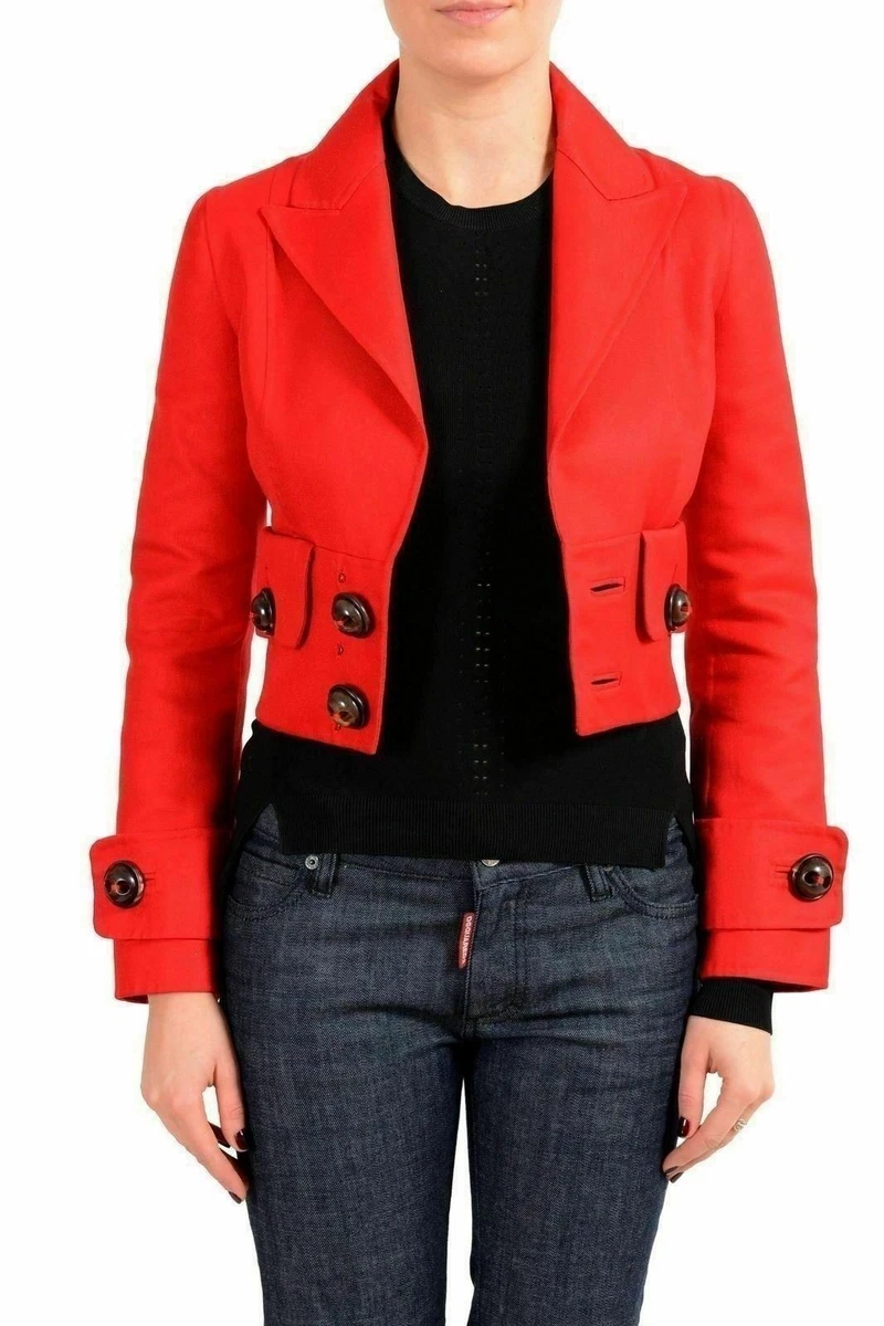 Dsquared2 红色标准码外套、夹克、背心女| eBay