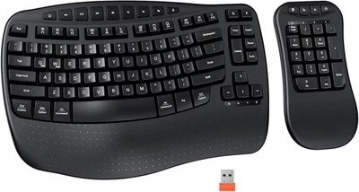 Wave Keys Ergonomic Wireless Keyboard 2.4G Wireless/Bluetooth Split Keyboard ... - Image 1 of 4