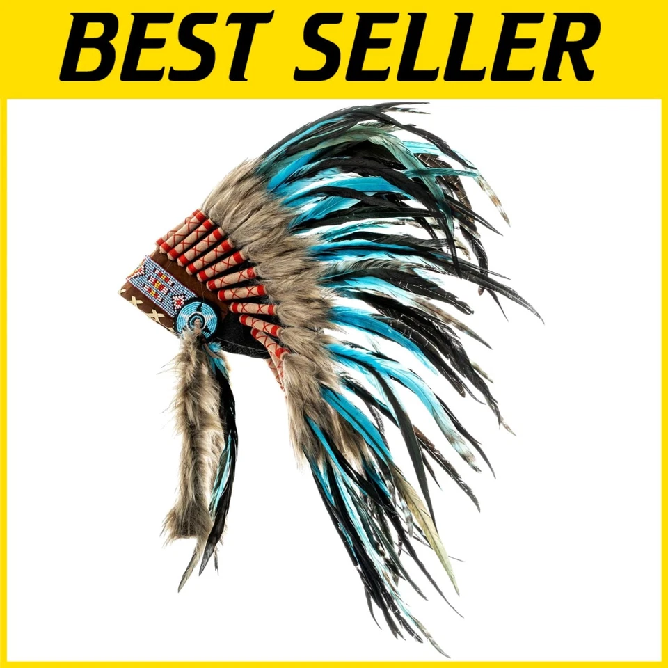 Cocar unissex nativo americano | Faixa de cabeça ajustável - Imagem 1 de 4