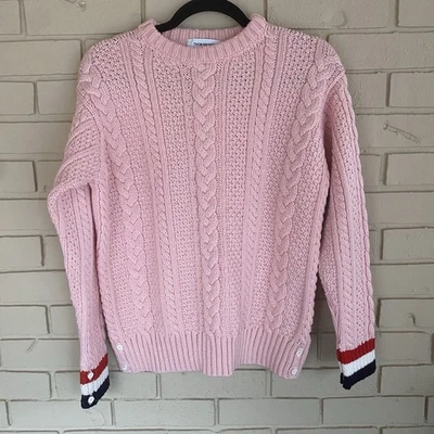 Thom Browne Wool Thick Cable Knit Sweater Pink Ireland Academia Preppy Women’s 1 - Image 1 of 4