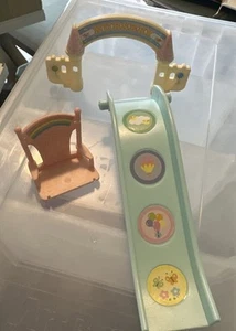 Calico Critter Sylvania Families Baby Castle Parts Slide Swing Nursery Sign - Picture 1 of 4