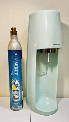Máquina de agua con gas Sodastream Fizzi Blue Soda SPT-001 + cilindro de CO2 vacío Foto 1 de 4