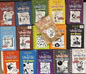 Lot of 16 Diary of a Wimpy Kid Hardcover By Jeff Kinney 1-14,16 - Picture 1 of 6