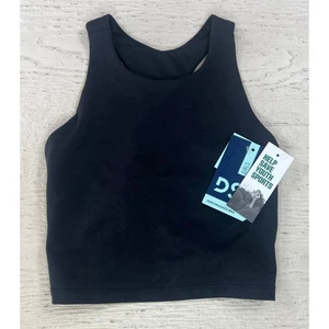 Girls Black Shelf Bra Tank Top Size XS (6-7) | DSG Performance Fit | New!!!! - Picture 1 of 5