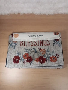 Tapestry Runner Autumn Fall Themed Blessings (D65) - Picture 1 of 2