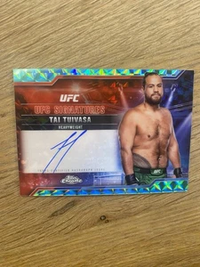 2025 Topps Chrome UFC Tai Tuivasa Aqua Geometric UFC Signatures On Card Auto - Picture 1 of 2