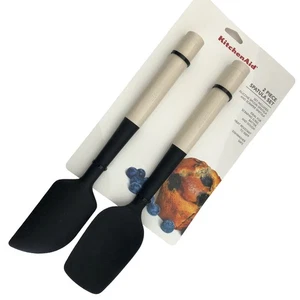 Nuevo KitchenAid Juego de 2 Espátulas Crema de Almendras HACA Juego de Espátulas de Lujo Pesado - Imagen 1 de 1